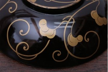 アンティーク雑貨　アンティーク　古い蒔絵の木製椀3客