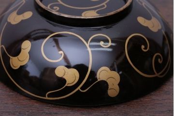 アンティーク雑貨　アンティーク　古い蒔絵の木製椀3客