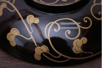 アンティーク雑貨　アンティーク　古い蒔絵の木製椀3客