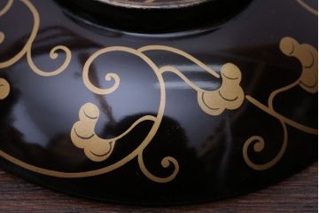 アンティーク雑貨　アンティーク　古い蒔絵の木製椀3客