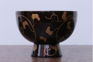 アンティーク雑貨　アンティーク　古い蒔絵の木製椀3客