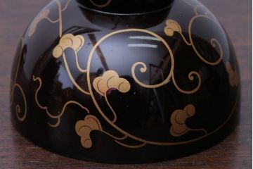 アンティーク雑貨　アンティーク　古い蒔絵の木製椀3客