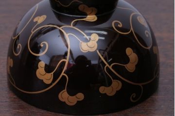 アンティーク雑貨　アンティーク　古い蒔絵の木製椀3客