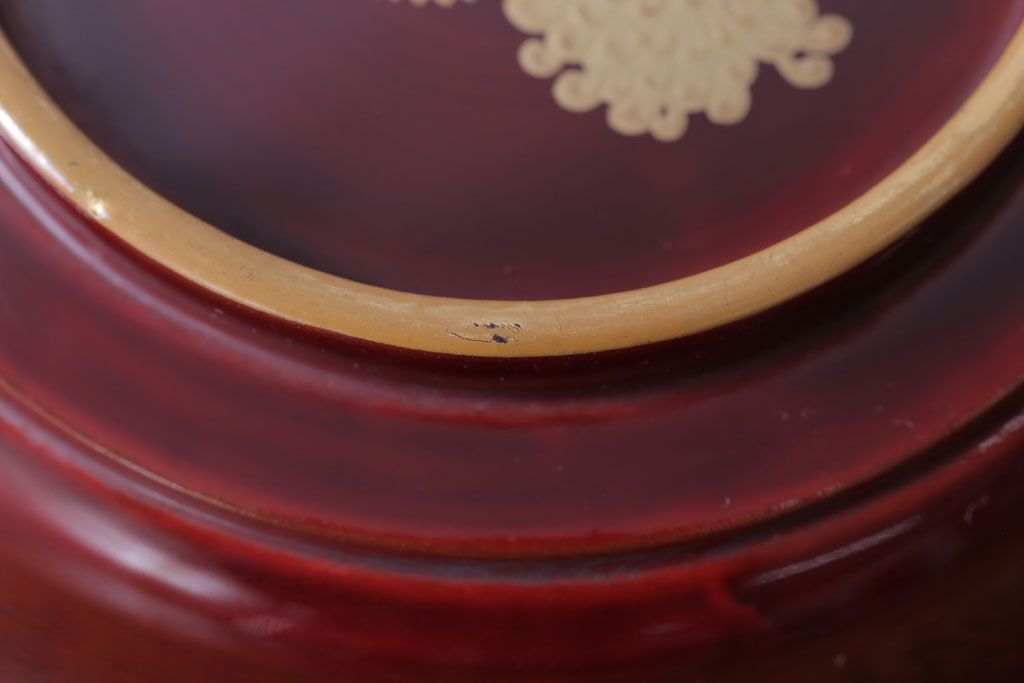 アンティーク雑貨　アンティーク　古い蒔絵の木製蓋付き椀10客