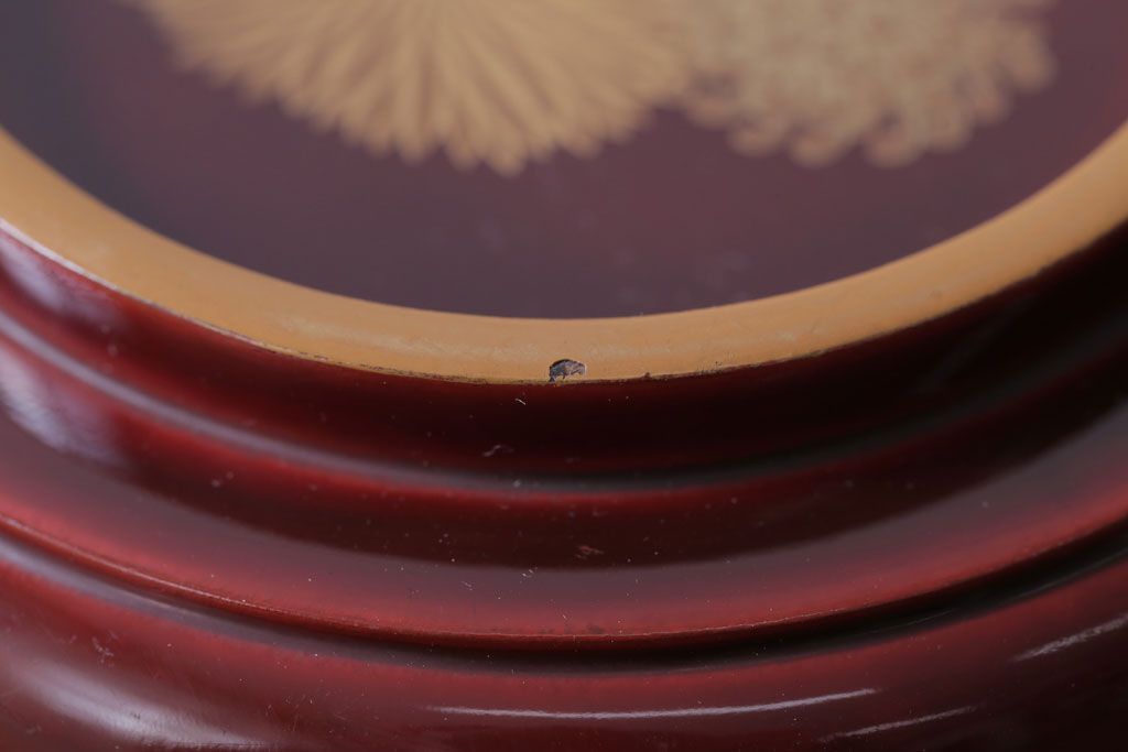 アンティーク雑貨　アンティーク　古い蒔絵の木製蓋付き椀10客