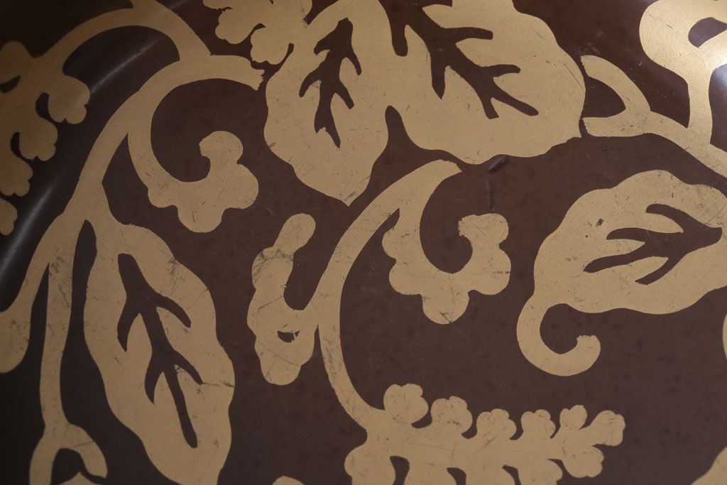 アンティーク雑貨　アンティーク　古い蒔絵の木製蓋付き椀10客