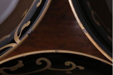 アンティーク雑貨　アンティーク　古い蒔絵の木製蓋付き椀10客