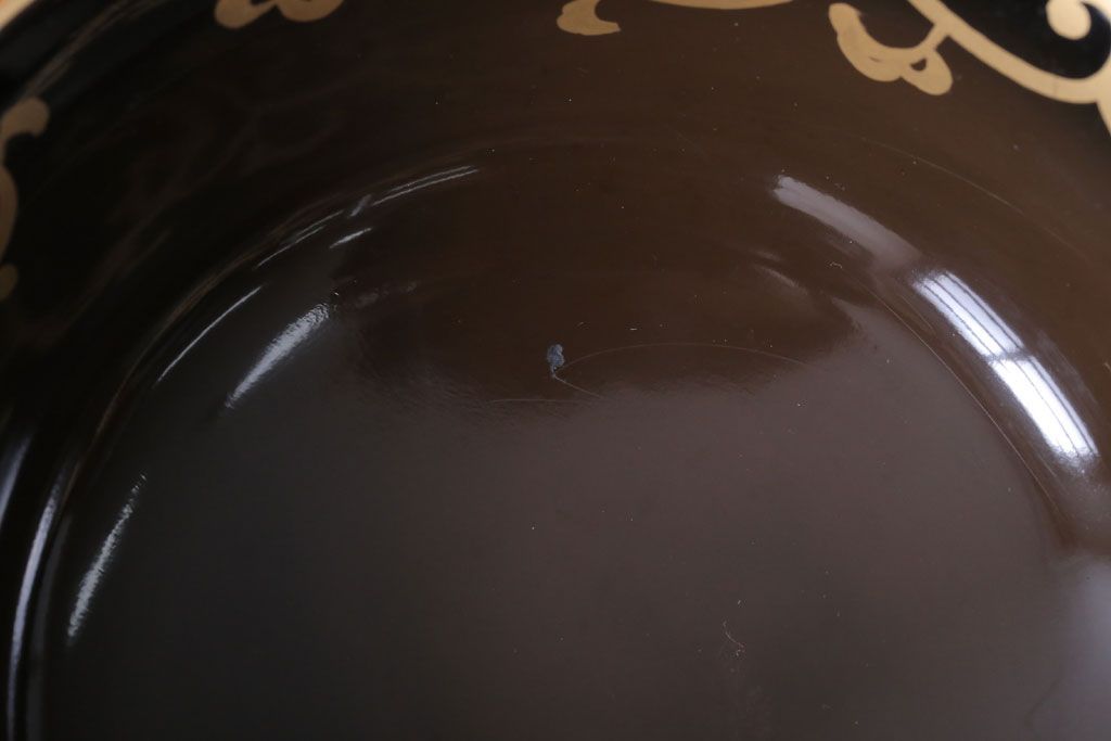 アンティーク雑貨　アンティーク　古い蒔絵の木製蓋付き椀10客