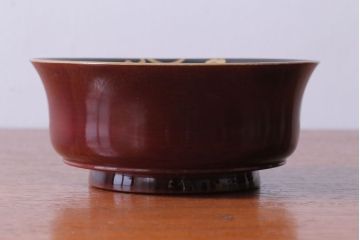 アンティーク雑貨　アンティーク　古い蒔絵の木製蓋付き椀10客