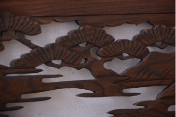 和製アンティーク　透かし彫りの欄間2枚セット