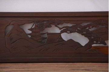 和製アンティーク　透かし彫りの欄間2枚セット