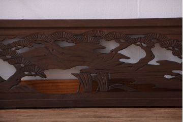 和製アンティーク　透かし彫りの欄間2枚セット