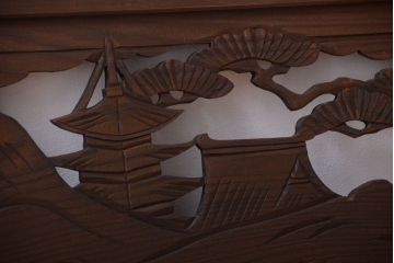 和製アンティーク　透かし彫りの欄間2枚セット