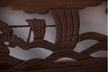 和製アンティーク　透かし彫りの欄間2枚セット