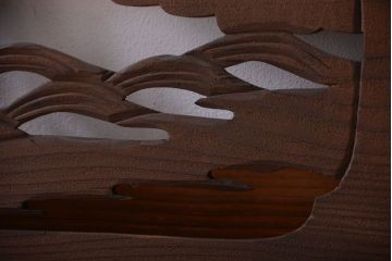 和製アンティーク　透かし彫りの欄間2枚セット