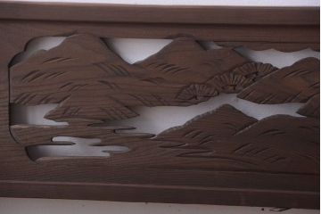 和製アンティーク　透かし彫りの欄間2枚セット