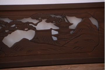 和製アンティーク　透かし彫りの欄間2枚セット