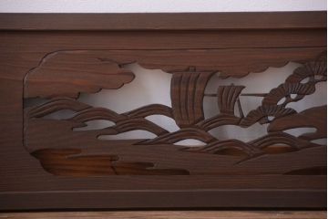 和製アンティーク　透かし彫りの欄間2枚セット