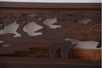 和製アンティーク　透かし彫りの欄間2枚セット