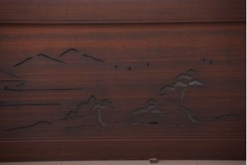 古民具・骨董　趣溢れる透かし彫りのアンティーク欄間2枚セット(2)