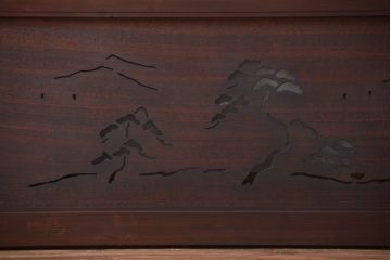 古民具・骨董　趣溢れる透かし彫りのアンティーク欄間2枚セット(2)