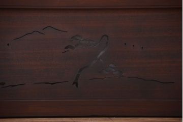 古民具・骨董　趣溢れる透かし彫りのアンティーク欄間2枚セット(2)