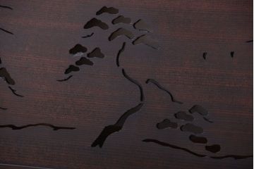 古民具・骨董　趣溢れる透かし彫りのアンティーク欄間2枚セット(2)