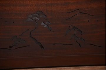 古民具・骨董　趣溢れる透かし彫りのアンティーク欄間2枚セット(2)