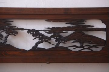 和製アンティーク　透かし彫りの欄間2枚セット(2)