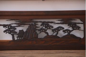 和製アンティーク　透かし彫りの欄間2枚セット(2)