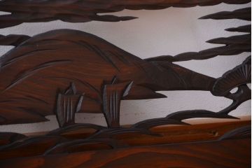 和製アンティーク　透かし彫りの欄間2枚セット(2)