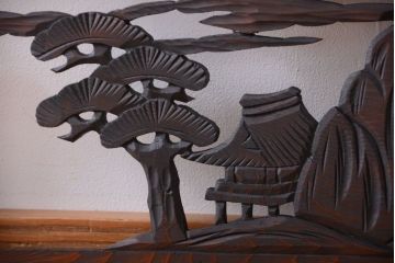 和製アンティーク　透かし彫りの欄間2枚セット(2)