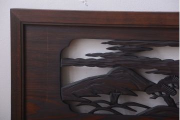 和製アンティーク　透かし彫りの欄間2枚セット(2)