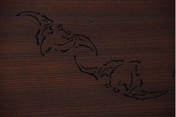 古民具・骨董　趣溢れる透かし彫りのアンティーク欄間