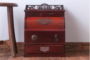 アンティーク雑貨　和製アンティーク　King(キング)　木製レジスター(自働整理器)