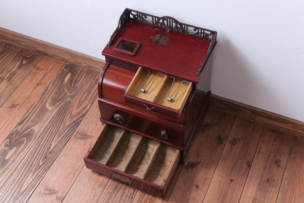 アンティーク雑貨　和製アンティーク　King(キング)　木製レジスター(自働整理器)