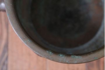 アンティーク雑貨　古民具・骨董　上手物!厚手の真鍮製高級アンティーク火鉢(3)