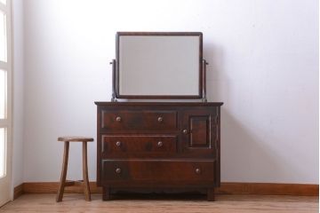 中古　北海道民芸家具 シックなドレッサー(定価約30万円)
