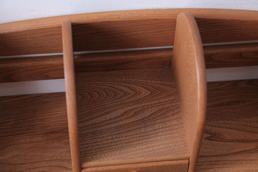 アンティーク雑貨　中古　小さな引き出し付き!ナラ材の本立て(1)