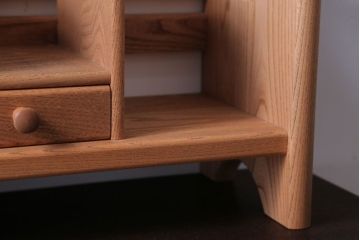 アンティーク雑貨　中古　小さな引き出し付き!ナラ材の本立て(1)