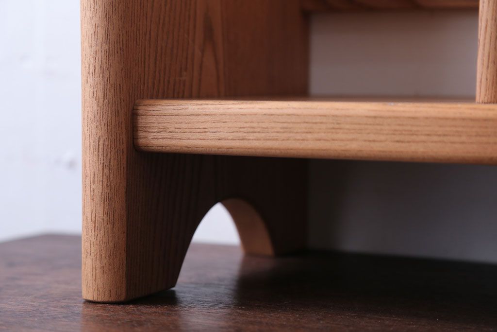 アンティーク雑貨　中古　小さな引き出し付き!ナラ材の本立て(1)