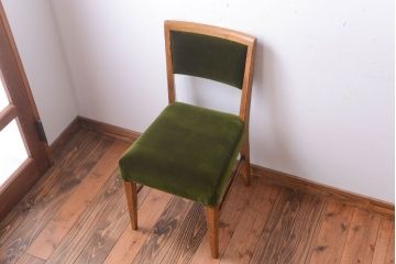 レトロ家具　和製アンティーク　古いナラ材のレトロなチェア