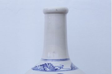 アンティーク雑貨　アンティーク　古い染付大徳利(花瓶)