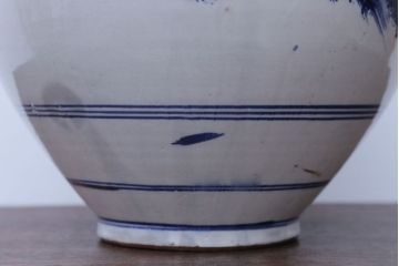 アンティーク雑貨　アンティーク　古い染付大徳利(花瓶)