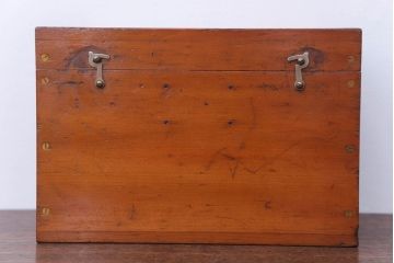 アンティーク雑貨　アンティーク　古い木製の収納ケース(収納箱)
