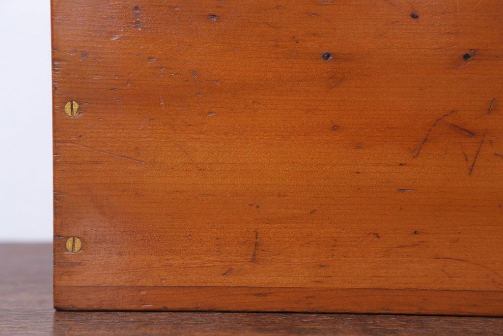 アンティーク雑貨　アンティーク　古い木製の収納ケース(収納箱)