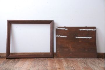 アンティーク雑貨　和製アンティーク　明治期　高級品!古い桐材の額縁