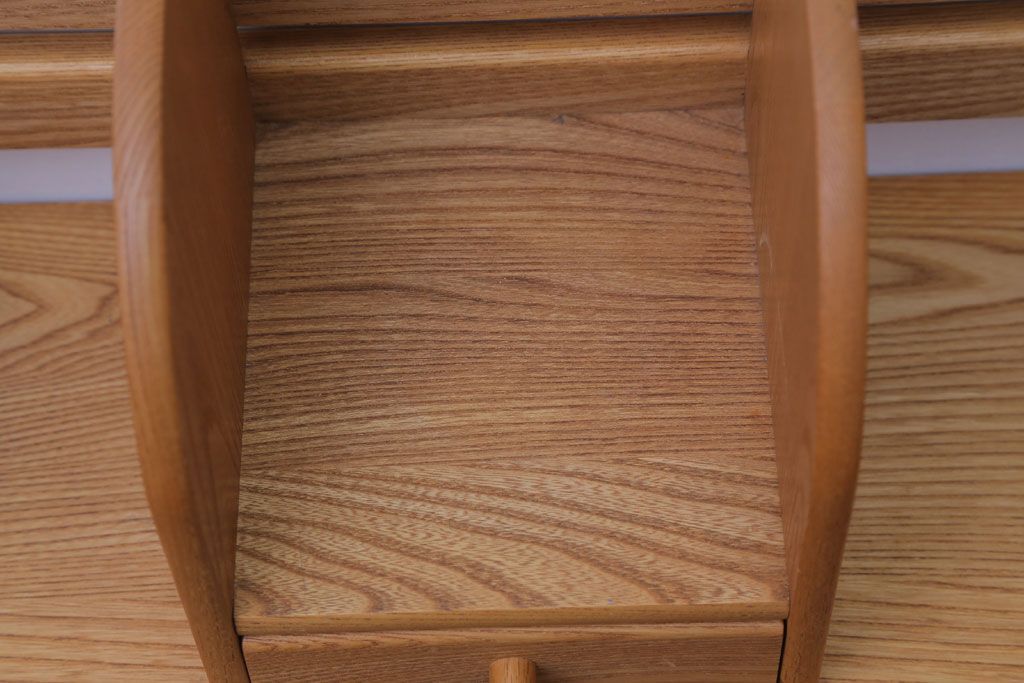 アンティーク雑貨　中古　小さな引き出し付き!ナラ材の本立て(2)