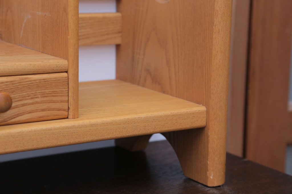 アンティーク雑貨　中古　小さな引き出し付き!ナラ材の本立て(2)