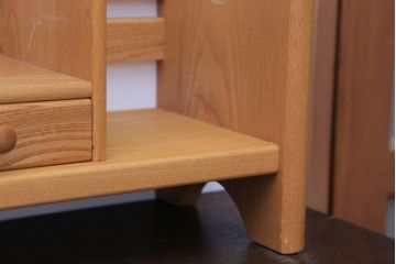 アンティーク雑貨　中古　小さな引き出し付き!ナラ材の本立て(2)